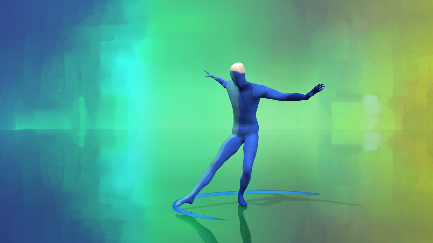 a dancer - screenshot from VR experience